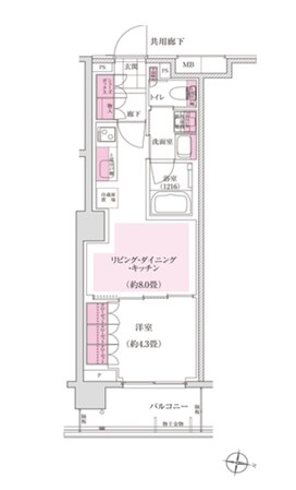 ディームス東陽町の物件間取画像